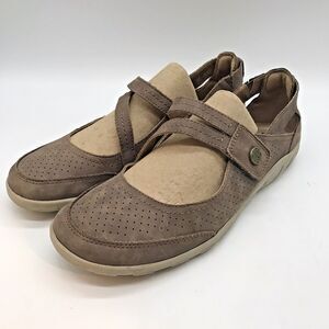 Earth Origins Remy Mary Jane Shoes Women's 9.5M Brown Leather Comfort Flats